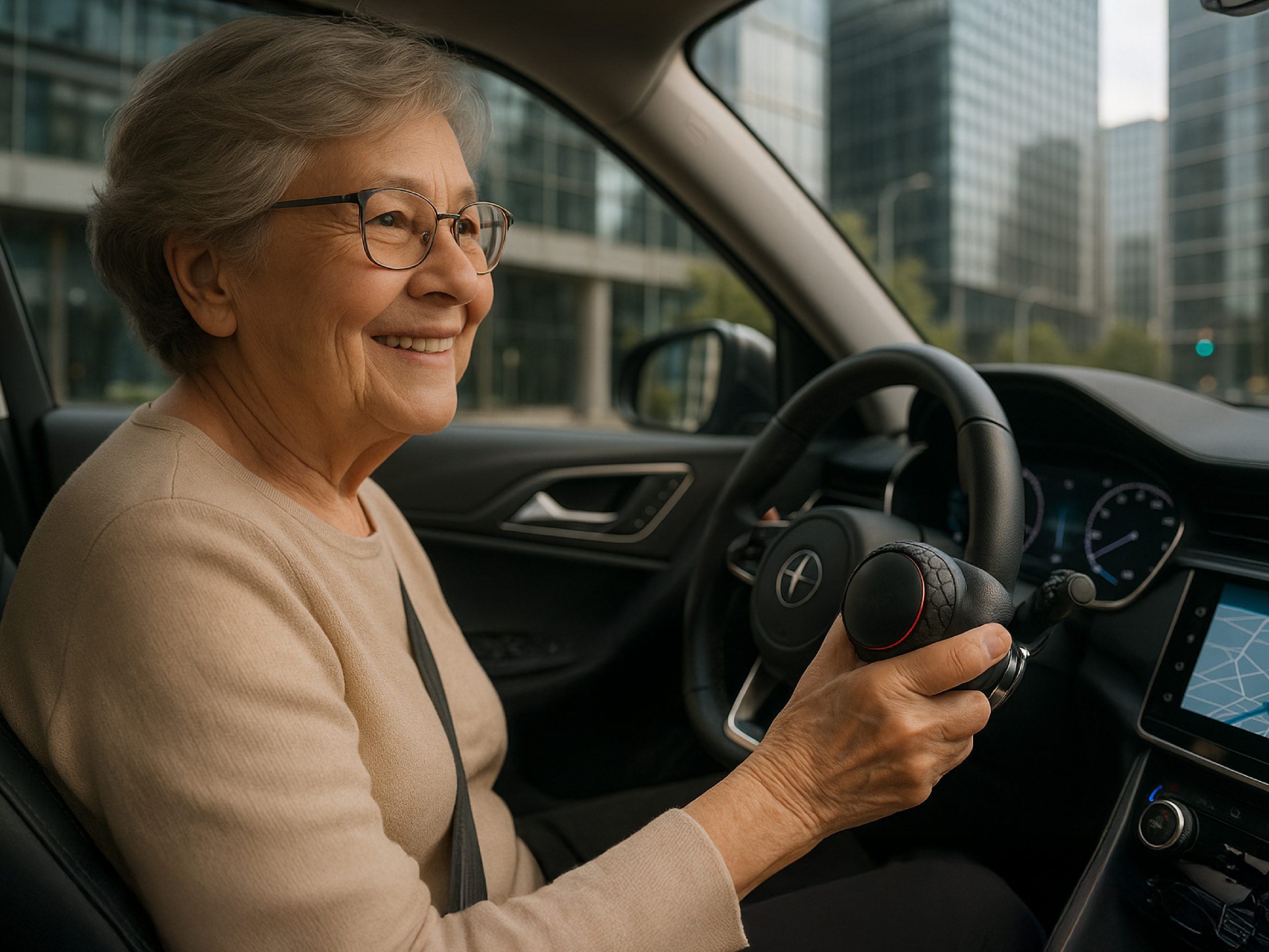 Steering knob spinner the mobility needs of older drivers