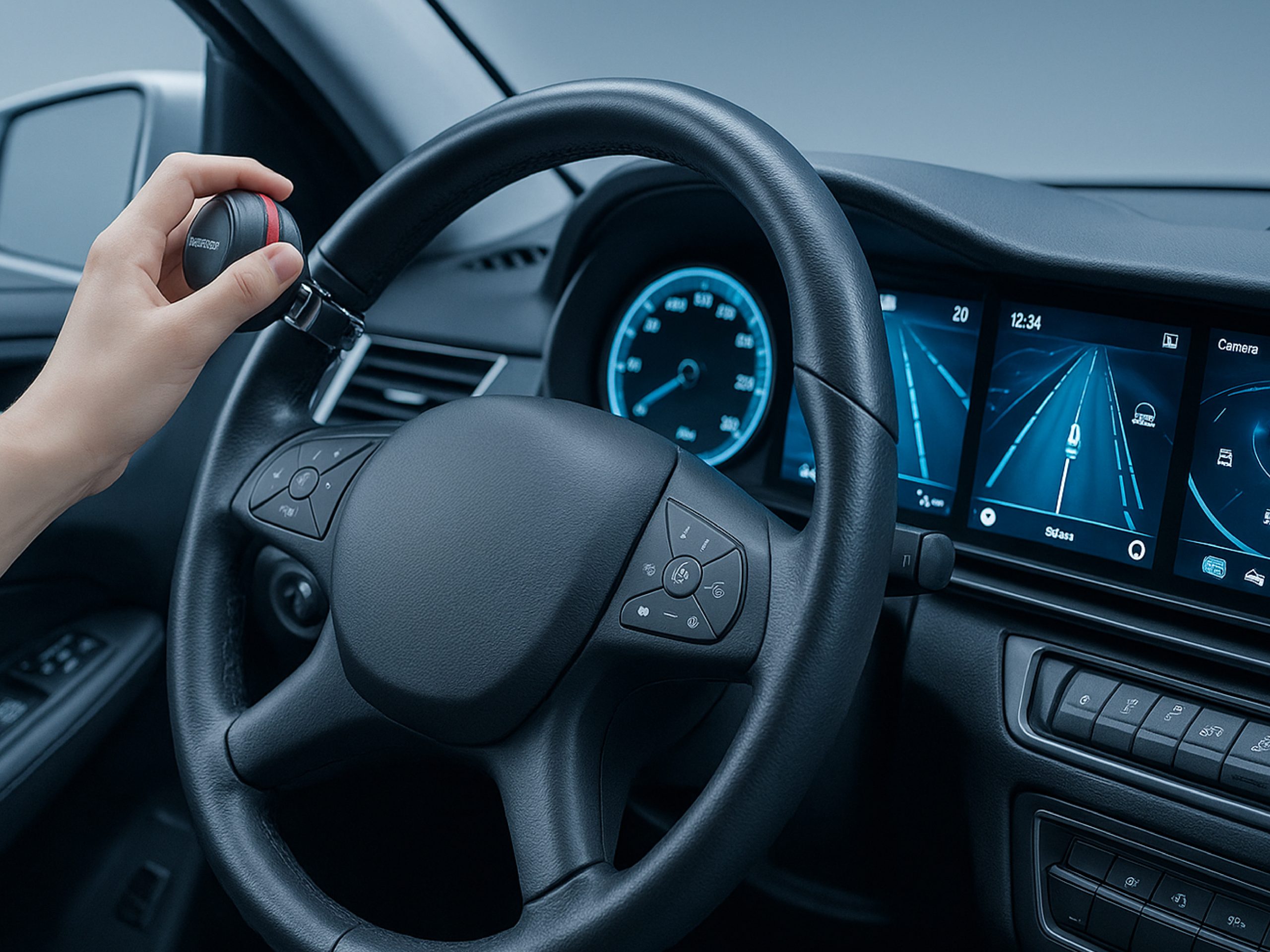 Steering wheel knobs in enhancing ADAS performance