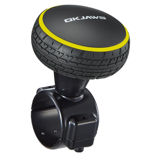 Premium Tire Grip Steering Knob - Yellow