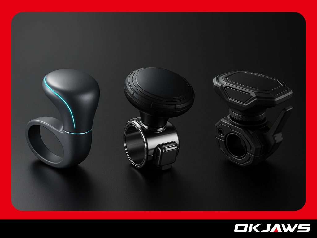 several common types of steering knobs available on the market